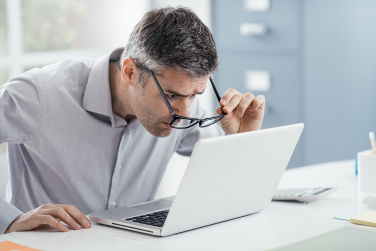 Man Experiencing Macular Degeneration